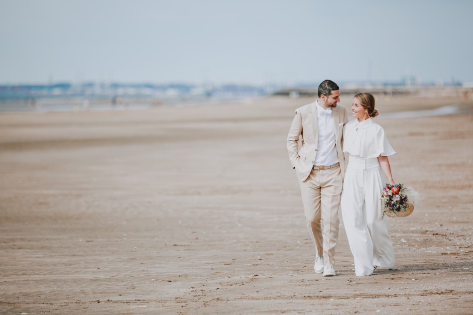 mariage sur la plage de deauville